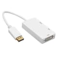 DP til VGA DVI 3-i-1 Adapterkabel DP Én-Til-Tre Videokonverter Støtter 1080P, Egnet for Pro