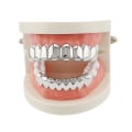 Miniatyrbilde 4 av 5: Rask Levering Grillz Flat 8 Topp og 8 Bunn Sett Grills Bling Tennhetter Halloween Jack Napier Eric Border Kostymer DIY Rekvisitt F