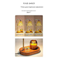 Miniatyrbillede 2 af 5: Elektrisk Lysvarmer Lampe Blomster Lysvarmer Lampe Knap med Justerbar 3 Gear Aromaterapi Bordlampe