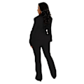 Pikkukuva 2 / 3: Naisten puku 2-osainen setti naisten housupuvut toimistovaatteet naisten business casual -asut kaksi osaa black XL