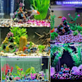Miniatyrbilde 3 av 5: Akvarium Korall Dekor Harpiks Fisk Tank Gjemmested Fjellhule Betta Fisk Gjemmested Stein Korallrev Ornament, 2 Pakning