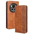 Pikkukuva 1 / 5: Yhteensopiva Honor Magic6 Pro 5G -kotelo magneettinen mosaiikkireunainen puhelinlompakkokotelo Brown