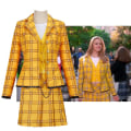Miniatyrbild 1 av 5: Damkostym Vintage Fancy Girl Gul Rutig Tartan Outfit 90-tals Skolflicka Kostym S