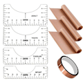 Pikkukuva 1 / 5: T-paitaviivain PTFE-levyt Lämmitysteippi, 3 PTFE-levyä lämpöprässiin 16x12 tuumaa, T-paitaviivain V:lle