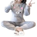 Miniatyrbild 2 av 3: Nya 2023 Flanell Pyjamas Dam Set Höst Vinter Varm Tjock Korall Sammet Långärmad Sovkläder Hem Pyjamas Nattkläder style 5 XXL