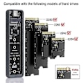 Miniatyrbilde 4 av 5: USB 3.2 Gen2x2 20Gbps M.2 NVMe SSD Kabinett med UASP/TRIM Støtte, USB-C Ekstern Harddisk Kasse for PC & Laptop