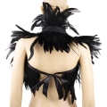 Pikkukuva 5 / 5: Höyhenbolero Höyhen Huivi Tekokaulus Olkapäähuivi Cape Goottilainen Kaulus Nauhoilla Cosplay Pukujuhlat Huivi Naisille Lace Colorful