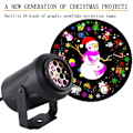 Miniatyrbilde 4 av 4: 16 Mønster LED Snøfnugg Projektorlys Juleprojeksjon Vanntett Utendørs Lampe Snø Spotlight For Julebord US plug