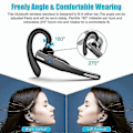 Miniatyrbillede 2 af 5: Trucker Trådløst Bluetooth 51 Headset med Ørekrog og Dobbelt Mikrofon, Støjreducerende - YuJia