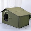 Miniatyrbild 2 av 5: Hopfällbart Varmt Katthus för Utomhus Katter Kattsäng Hundkoja Vädersäkert Katthus