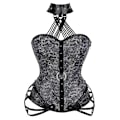 Miniatyrbild 1 av 5: Midjetränare Shapewear Toppar Damkläder Underkläder Sexig Korsett grey 4XL