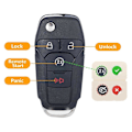 Pikkukuva 3 / 5: Auton avaimen kaukosäädin 4 painiketta Smart Key 902MHz N5F-A08TDA 49 siru F250 F450 F550