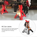 Miniatyrbild 4 av 5: 2 ST Metall 3 Ton Simulerad Höjdjusterbar Reparationsfäste Scenverktyg Lyft för 1/10 TRX4 D90 CC