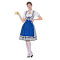 Pikkukuva 2 / 5: Naisten Oktoberfest-asu Saksalainen Dirndl-mekko Baijerilainen karnevaaliasu, 100% uusi Blue 3XL