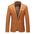 Miniatyrbild 1 av 2: Slim Fit Kavaj för Män, Business Casual, En Knapp Brown XS