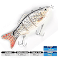 Miniatyrbilde 1 av 3: Robotisk Svømmeagn Fiske Auto Elektrisk Lokkemiddel Wobblere For 4-segments Swimbait USB Oppladbar Blinkende LED-lys, fiske E-Yvan