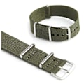 Miniatyrbillede 2 af 3: Urrem Nylon Canvas Dykker G10 Herre Farve: Grøn Bredde: 18mm