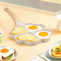 Miniatyrbild 4 av 5: Hjärtformad Äggpanna Mini Ägg Dumpling Panna Hamburgerbiff 4 Fack Frukostpanna,-Yvan