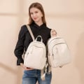 Pikkukuva 4 / 5: Vedenpitävä reppu, muodikas naisten matkareppu, yksivärinen naisten olkalaukku S23 Beige 25cm M