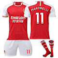 Miniatyrbilde 1 av 2: 23-24 Arsenal hjemmedrakt Gabriel Martinelli nr. 11 med sokker Gabriel Martinelli No. 11 with socks M