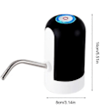 Miniatyrbild 4 av 5: Vit/Svart Vattenflaskpump USB-laddning Automatisk Brytare Dricksvattendispenser Laddning Ett Klick Auto Sw