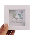 Miniatyrbilde 3 av 5: Sjøglasskunst, Gave, Sjøglassfugler, Sjøglass Regnbuefugler, Innrammet Sjøglasskunst, Håndlaget Sjøglass