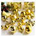 Miniatyrbild 3 av 3: 30 st Julgranskulor, Julgranskule-set (Guld), Dekorativa Julkulor, Julgranskule-prydnader, för Julgranshänge