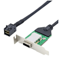Miniatyrbillede 1 af 5: Intern Hd Mini Sas Sff-8643 Vært Til Sas Hd Sff-8088 Hun Med Lavt Beslag Tilslut Til Harddisk Adapterkabel 1m