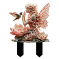 Miniatyrbild 1 av 5: Boho Akryl Trädgårdsstake Dekorativ Fe och Kolibri Utomhusdekor