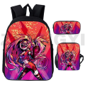 Pikkukuva 2 / 5: Cartoon Hazbin -reppu, miesten urheilukoululaukku, 3 osaa Hazbin27 3 Pcs Set 12 inch