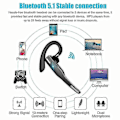 Miniatyrbilde 5 av 5: Trucker Trådløst Bluetooth 5.1 Ørepropp Headset Dobbel Mikrofon Ørepropp Støyreduserende - På Lager