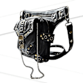 Miniatyrbillede 5 af 5: Retro Kvinder Mænd Gotisk Rock Læder Steampunk Taske Steam Punk