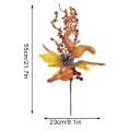 Miniatyrbillede 2 af 5: Kunstig Halloween Blomstergren Blade Bryllup Ahornblade Efterår Falsk Brændt Boligindretning Orange Rose Thanksgiving Fest D