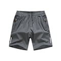 Pikkukuva 1 / 3: Miesten rennot rantashortsit, jääsilkkiä, viileät, hengittävät, joustavat, slim fit, nopeasti kuivuvat, suuri koko Gray 4XL