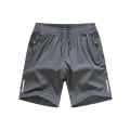 Pikkukuva 1 / 3: Miesten rennot rantashortsit, jääsilkkiä, viileät, hengittävät, joustavat, slim fit, nopeasti kuivuvat, suuri koko Gray XL