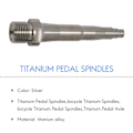 Miniatyrbillede 2 af 5: 2 stk. cykel titanium pedalaksler passer til Zero X1 X2 & Light Action 78 mm