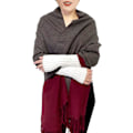 Miniatyrbilde 4 av 5: Rød+grå) Dame Kasjmir Skjerf Vinter Reversibel Pashmina Langt Stort Tykt Varmt Skjerf Med Dusker For Bryllupsgave