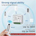 Miniatyrbillede 1 af 5: Smart Switch Modul med WiFi RF433 Fjernbetjening, Mini Afbryderrelæ til Hjemmeautomatisering DIY