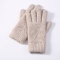 Miniatyrbilde 5 av 5: Dame Vinter Varme Strikkede Hel Fingerhansker Menn Solid Ull Touch Screen S-xl Style5