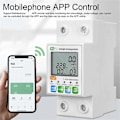 Miniatyrbild 4 av 5: Tuya WiFi 1-63A Intelligent Automatisk Återkopplingsskydd Strömspänningsövervakning Mätardisplay Strömmätare