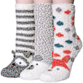 Miniatyrbild 1 av 5: 3 Par Dam Fuzzy Sockor Mjuka Varma Vintriga Fluffiga Söta Djursockor
