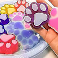 Miniatyrbillede 4 af 5: 2 stk. Silikoneform med hundepote Kattepoteaftryk Forme til hundegodbidder Potechokoladeform Fryser Isform