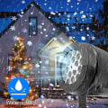Miniatyrbilde 3 av 5: Scene LED Snøfnugglys Hvit Snøstormprojektor Julestemning Høytidsfest Spesielle Laserlamper Utendørs Innendørs Dekor EU Plug
