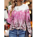 Miniatyrbild 1 av 5: Ny Dam T-shirt Julgran Tryck T-shirts Toppar Långärmad Casual Toppar Mode Rund Hals Normal Passform Y2K Kläder För Tjejer CTZH231026SDB31 3XL
