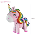 Miniatyrbillede 1 af 5: Regnbue Enhjørning Ballon Nummer Folie Globos Børn Pige 1. Enhjørning Fødselsdagsfest Unicorn-F