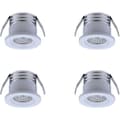 Sæt med 4 Mini LED Indbyggede Spotlights, 3W Varm Hvid