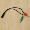 Miniatyrbillede 5 af 5: Hovedtelefon Splitter til Computer, Øretelefon Adapter til PC Lyd & Mikrofon, 3.5mm Hun til .5mm Han