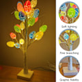 Miniatyrbillede 4 af 5: Sæsonbestemt & Julepynt 24led Farvede Æg Halloween Træ Lys 23in Farvede Æg Træ Bordplade Træ Til Halloween & Juledag Indendørs Hjem
