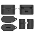 Sony WF-1000XM6 Silikonfodral 360 Skydd Exakta Utskärningar Vattentät Karbinhake black