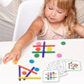 Miniatyrbillede 2 af 5: Regnbue Stav Puslespil Seks Farver Stave DIY Intelligens Spil Pædagogisk Intelligens Montessori Legetøj Træ Hjernevrider Legetøj A